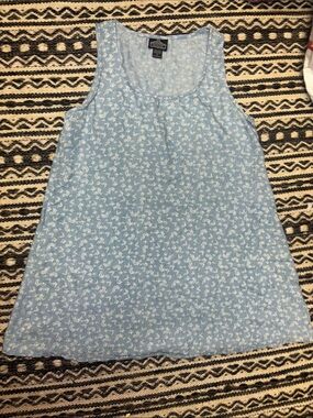 Angie- Light Blue Floral Print Dress
